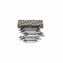 Serie di 13 chiavi a forchetta doppie (art. 55mp). Contenuto serie : 6x7-8x9-10x11-12x13-14x15-16x17-18x19-20x22-21x23-24x26- ...