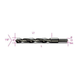 Punte elicoidali cilindriche in acciaio hss codolo 13MM ART.410A mis. 13,50