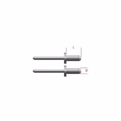 Rivetti in alluminio. Diametro : 3,0/4,8 mm Lunghezza : 6/12 mm Materiale : Alluminio Utilizzo : Rivettatrici Pezzi per confe ...