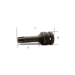 Beta - chiavi a bussola maschio macchina per viti con impronta torx® T50 art. 720TX