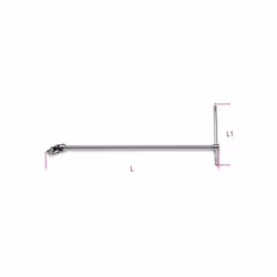 Quadro maschio 1/4" snodato a t. Attacco : 1/4 Unità di misura : Millimetri Lunghezza : L 390 mm - l1 145 mm Tipologia : Snod ...