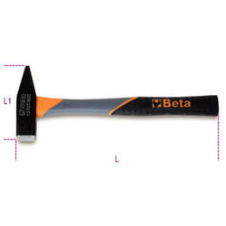 Beta - Martello 1370T tipo tedesco per meccanici manico in fibra di vetro 300g
