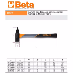 BETA 1370T -- MARTELLO 800 GR MANICO IN FIBRA -- MODELLO TEDESCO-