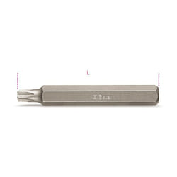 Inserti per viti con impronta torx® modello lungo T55 l mm 75 art. 867TX/L