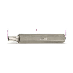 Inserti per viti con impronta tamper resistant torx® modello lungo T40 l mm 75 art. 867RTX/L