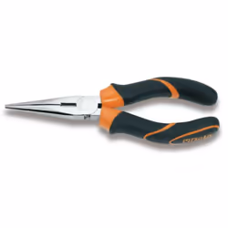 Pinza Beta a becchi mezzotondi diritti zigrinati impugnatura bimateriale, lunghezza totale 160mm, lunghezza lama 56mm, peso 1 ...
