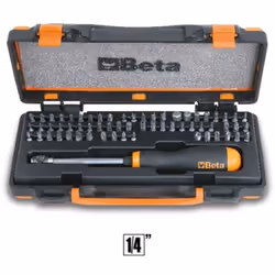 Il set di inserti per avvitatori Beta 861/61P è un kit molto pratico e compatto, composto da 61 inserti da 1/4"e un manico po ...