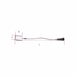Specchietto flessibile rettangolare. Lunghezza : 600 mm Led : No Materiale : Metallo cromato Tipologia : Flessibile Specchio  ...