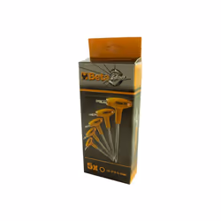 NUOVO SET DI 5 CHIAVI MASCHIO ESAGONALI PIEGATE BETA Marca : BETA Codice : 96T/S5P Codice BETA : 000960946 ALTA QUALITÀ PROFE ...