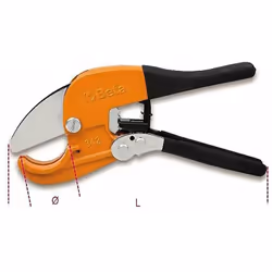 Descrizione TAGLIATUBI A CRICCHETTO PER PLASTICA BETA 342 Articolo 342 Beta Utensili Funzionamento a cricchetto. Per tubi in ...