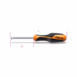 Portabussole cacciavite giravite portabussole professionale BETA 900BG/30 con attacco quadro da 1/4" con manico Grip antisciv ...