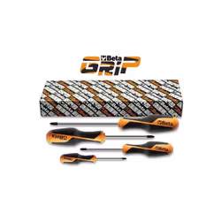 serie di 4 giravite per viti con impronta a croce Phillips® (art. 1262) PH0x3x60-PH1x4,5x80 PH2x6x100-PH3x8x150 mm