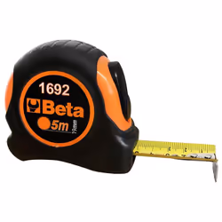 Il flessometro BETA 1692/5 a la cassa realizzato in bimateriale ABS antiurto di cui il nastro è in acciaio con classe di prec ...