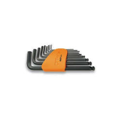Beta Tools - Serie di chiavi maschio esagonale piegate 9pz. con estremità sferica misure 1,510mm con supporto Beta 96BP/SC9