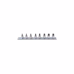 Serie di chiavi a bussola maschio esagonale con attacco quadro femmina 1/4" cromate. Attacco : 1/4 Profilo : Maschio esagonal ...