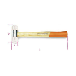 Beta - mazzuole con battenti intercambiabili in nylon d mm 28 art. 1390N