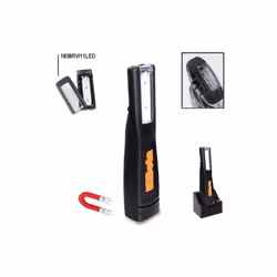 Lampada ricaricabile con led ad altissima luminosit batteria ai polimeri di litio . " corpo compatto in gomma antiscivolo " v ...