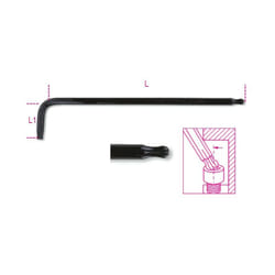 Beta - chiavi maschio piegate con estremita' sferica ,modello lungo, per viti con impronta torx® T9 art. 97BTXL