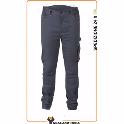 Composizione: • T/C Twill, 63% poliestere, 34% cotone, 3% tessuto elasticizzato, 250 g Design: • Slim Fit • Cavallo antistrap ...