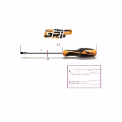 Descrizione Giravite a lama piatta (testa a taglio) da 14x250mm - Beta 1260 Caratteristiche Tecniche: S x A x L mm: 2x14x250  ...