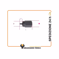 Il quadro da 1/2 pollice e l'esagono da 24 mm garantiscono soluzioni diverse per l'utilizzo Ø mm 23 L mm 51 L1 mm 13 L2 mm 8  ...