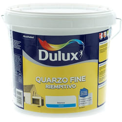 Pittura Riempitiva a Base di Farina di Quarzo a Grana Fine per Esterni Anti Alga e Anti Muffa, 5 Litri, Bianco, 5L - Dulux