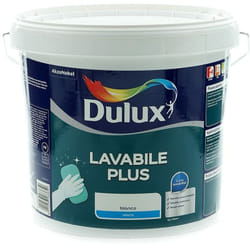 Dulux - Lavabile Plus Pittura all'Acqua per Interni Lavabile per Tutti Gli Ambienti, 5 Litri, Bianco