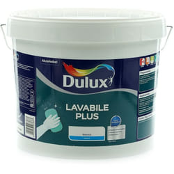 Dulux Lavabile Plus Pittura all'Acqua per Interni Lavabile per Tutti Gli Ambienti, 10 Litri, Bianco