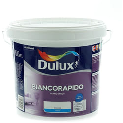 Dulux - Biancorapido Pittura per Interni a Mano Unica Bianco Coprente per Camere Soggiorni, 5 Litri, Bianco