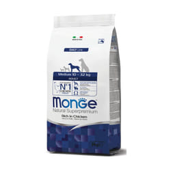 Cibo per cani Monge Medium Puppy & Junior 12 kg 100% naturale