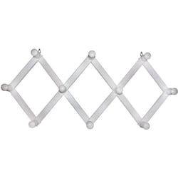 Appendiabiti estensibile in legno 10 posti bianco - cm.32x79