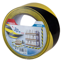 Geko - Nastro Segnaletico Adesivo 50 mm x 30 mt Sicur - Giallo/Nero