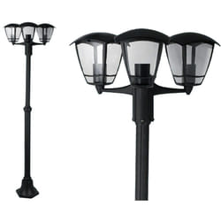 Lampione 3 luci selene cm.183H alluminio pressofuso verniciato nero Fraschetti