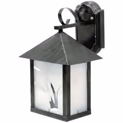 Struttura in metallo, colore nero/argento, schermo in vetro opalino con decoro trasparente anteriore, portalampade con attacc ...