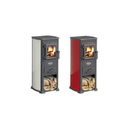 Fraschetti - stufa a legna 5,3 Kw karma rosso 40x46xH90 cm