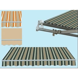 Tende da sole idrorepellente con bracci retrattili cm 295x250 finitura giallo / beige Fraschetti