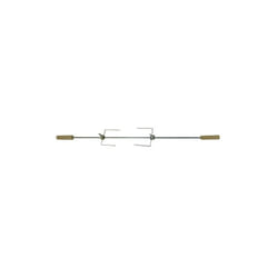 Fraschetti - spiedo a mano per girarrosto barbecue con manico legno e forchette cm 65(24172)