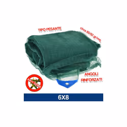 Tessuto antispina, monofili di polietilene peso medio 92 gr/mq., stabilizzato raggi U.V., angolari rinforzati con tassello oc ...
