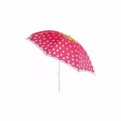 OMBRELLONE SPIAGGIA FRUTTA Telo in poliestere.Dimensioni ø 180 cm.Reclinabile.Custodia in PVC.
