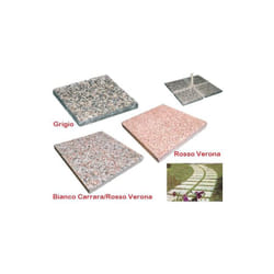Fraschetti - piastra base cemento bianco/rosso ombrellone giardino mattonella CM40x40H3,7