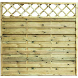 Pannello grigliato 'Lasa' rettangolare in legno di pino naturale con barriera per recinzioni giardino e terrazzo