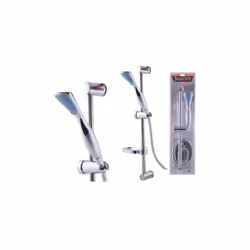 Saliscendi Brixo Amazon cromo Saliscendi regolabile 60 cm. con doccia monojet in ABS cromato modello Amazon, munito di portas ...
