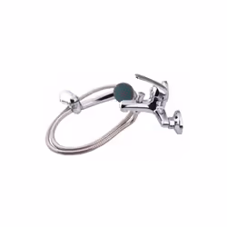 MISCELATORE PER VASCA DA BAGNO A MURO Miscelatore vasca esterno con doccia duplex. Tubo flessibile cm. 150. Cartuccia in cera ...