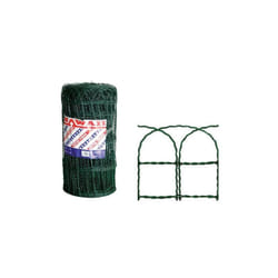 Rete per aiuole in acciaio zincato e plastificato con maglia 150x90mm Rotolo 25mt. - 40cm