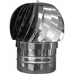 Fumaiolo comignolo girevole in acciaio inox base tonda - Diametro 18 cm