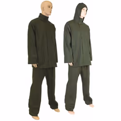 CARATTERISTICHE -Completo giacca e pantalone in poliuretano/PVC -Giacca con cappuccio a scomparsa con elastico -Areazione sul ...