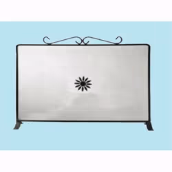 Parascintille In Ferro Battuto Mod.Skermo Decoro Floreale 50xh50cm -676/a