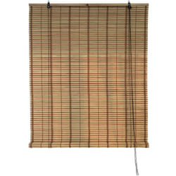 Tapparella midollino Bamboo e legno con carrucola e cordino Folk Garden Deluxe Collection - 120xH250 cm Natural
