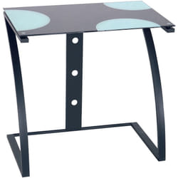 Fraschetti - scrivania computer junior school in acciaio e vetro L80xP50xH76 cm