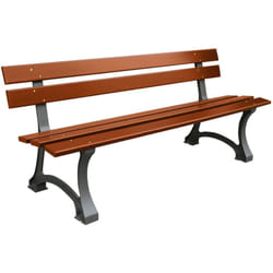 Fraschetti - Panchina da parco in ghisa con doghe in legno trattato hyde park maxi